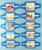 Tintin - Murillo Cigar Ring - Land of Black Gold Complete Set b 10 Pieces (Blue/Gold)