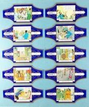 Tintin - Murillo Cigar Ring - Objectif Moon Complete Set j 10 Pieces (Dark Blue/Gold)