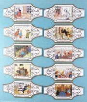 Tintin - Murillo Cigar Ring - The Calculus Affair Complete Set f 10 Pieces (White/Gold)