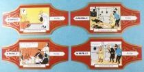 Tintin - Murillo Cigar Ring - The Shooting Star Complete Set k 10 Pieces (Red/Gold)