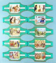 Tintin - Murillo Cigar Ring - Tintin and the Picaros Complete Set e 10 Pieces (Red/Gold)