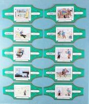 Tintin - Murillo Cigar Ring - Tintin in America Complete Set d 10 Pieces (Red/Gold)