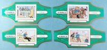 Tintin - Murillo Cigar Ring - Tintin in America Complete Set d 10 Pieces (Red/Gold)