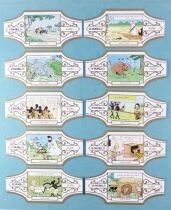 Tintin - Murillo Cigar Ring - Tintin in Congo Complete Set r 10 Pieces (White/Gold)