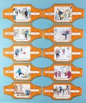 Tintin - Murillo Cigar Ring - Tintin in Tibet Complete Set n 10 Pieces (Orange/Gold)