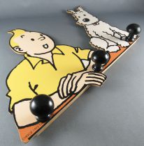 Tintin - Porte Manteau Mural Bois Trousselier - L\'Etoile Mystérieuse Tintin & Milou