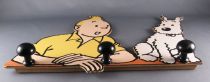 Tintin - Porte Manteau Mural Bois Trousselier - L\'Etoile Mystérieuse Tintin & Milou
