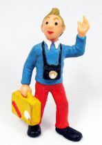 Tintin - Pvc figure Bully  (1975) - Tintin with suitcase & camera