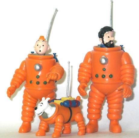 Figurine Tintin - Tintin en combinaison néoprène