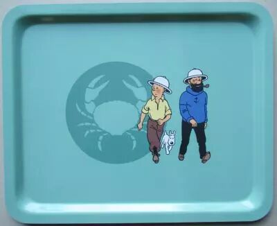 Tintin - Serving Tray 19x15inch - The Crab with the Golden Claws 
