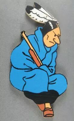 Tintin - Silhouette Bois Double Face Trousselier - Indien � suspendre