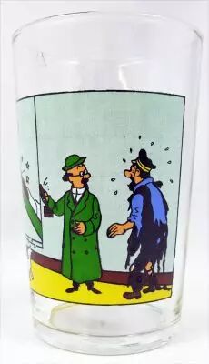 Tintin - Verre � moutarde Amora 1974 - Le lit escamotable