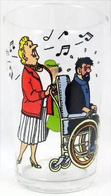 Tintin - Verre � moutarde Amora 1983 - Haddock, Tournesol et la Castafiore