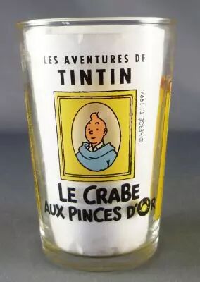 Tintin - Verre � moutarde Amora 1994 - Tintin Le Crabe aux Pinces d\'Or