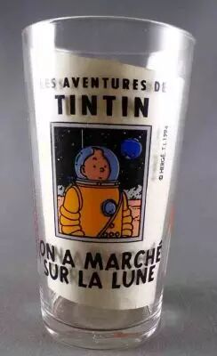 Tintin - Verre � moutarde Amora 1994 Grande Taille - On a march� sur la Lune