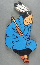 Tintin - Wooden Double Side Figures Trousselier - Indian to Hang