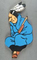 Tintin - Wooden Double Side Figures Trousselier - Indian to Hang