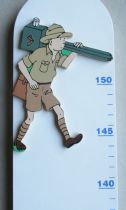 Tintin - Wooden Height Gauge Trousselier - Tintin in the Congo