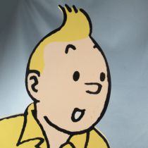 Tintin - Wooden Wall Coat Hanger Trousselier - The Shooting Star Tintin & Snowy