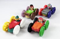 Tiny Toons - McDonald\'s Premium - Set de 4 véhicules (Buster Bunny/Elmira, Babs Bunny/Plucky Duck, Dizzy Devil/Hamton, Gogo Dod/