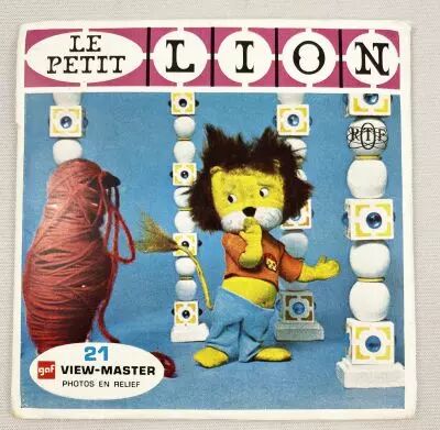 Titus le Petit Lion - View-Master (GAF) - Pochette de 3 disques (21 images st�r�o) et Livret