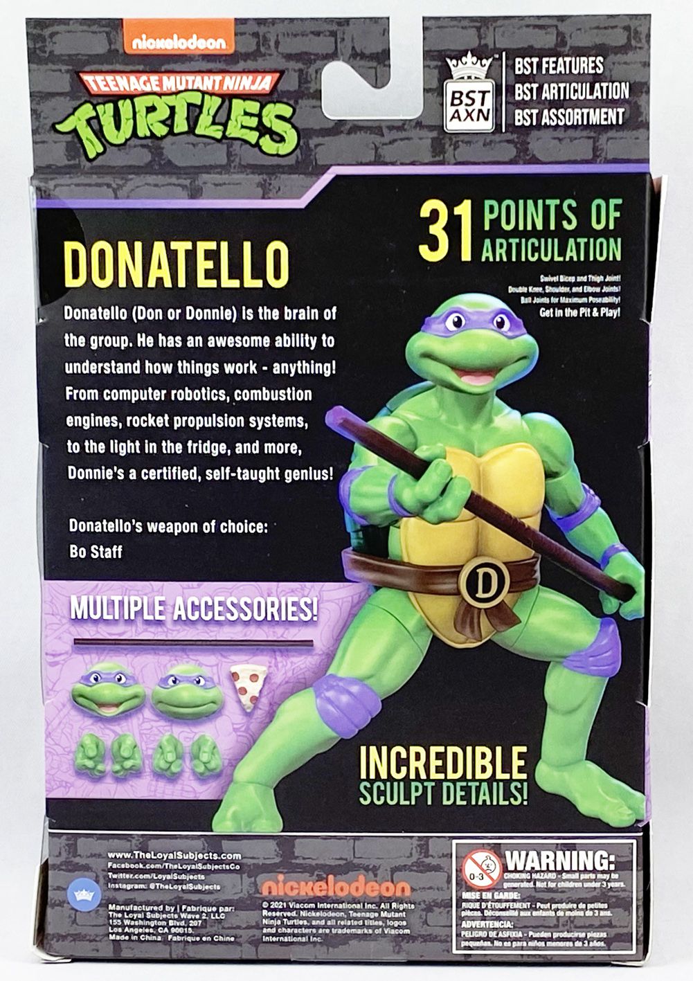 Donatello figurine Tortues Ninja BST AXN The Loyal Subjects 13 cm - Kingdom  Figurine