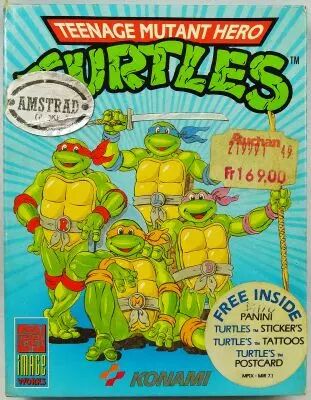 TMNT Tortues Ninja - Konami - Boite Vide Jeu logiciel Amstrad CPC Disk - 1990
