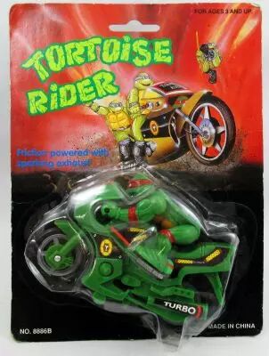TMNT Tortues Ninja - Moto � retrofriction \ Tortoise Rider\  Raphael - Bootleg Toy 1988