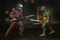 TMNT Tortues Ninja - NECA - 1990 Movie Leonardo & Shredder \ Roof Top Battle\ 