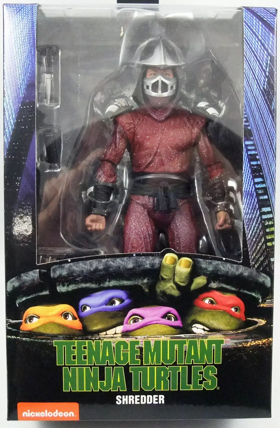 NECA Set 3 Figure TMNT Tartarughe Ninja Cartoon: Triceraton E Roadkill, 18 Cm, Confezione Da 3