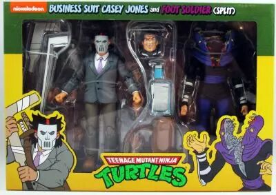 TMNT Tortues Ninja - NECA - Animated Series Business Suit Casey Jones & Foot Soldier (Split)