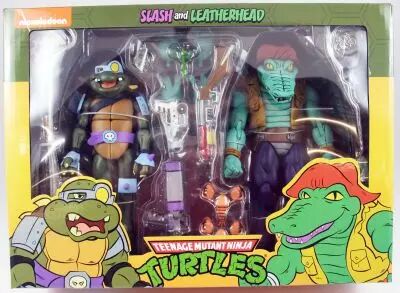 TMNT Tortues Ninja - NECA - Animated Series Slash & Leatherhead