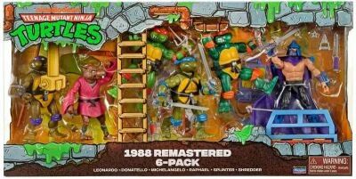 TMNT Tortues Ninja - Playmates - 1988 Remastered 6-pack : Leo, Raph, Mike, Don, Splinter, Shredder