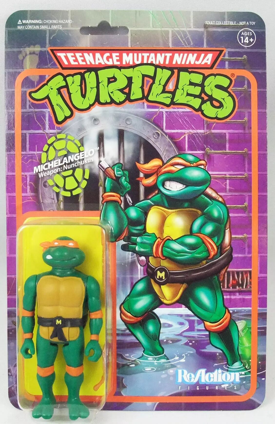 SUPER7 - Figura ReAction Tartarughe Ninja: Chrome Dome, Edizione Limitata Per Collezionisti