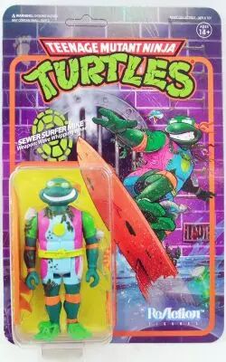 TMNT Tortues Ninja - Super7 ReAction Figures - Sewer Surfer Mike