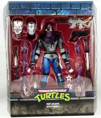 TMNT Tortues Ninja - Super7 Ultimates Figures - Foot Soldier \ Battle Damaged\ 