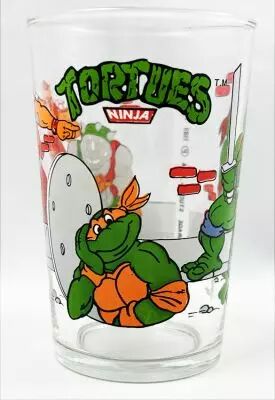 TMNT Tortues Ninja - Verre � moutarde Amora 1990 - Leo & Mikey vs. Bebop & Rocksteady