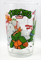 TMNT Tortues Ninja - Verre à moutarde Amora 1990 - Leo & Mikey vs. Bebop & Rocksteady