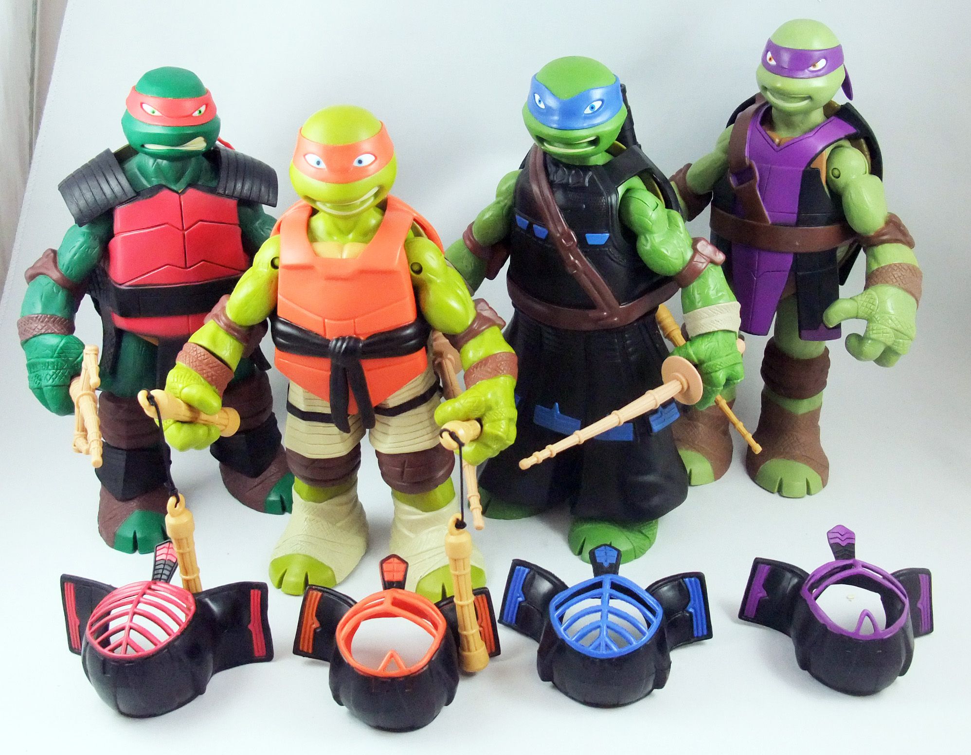 RETRAIT BOUTIQUE - Collection 4 Figurines Tortues Ninja Classic Turtle  Playmates Toys