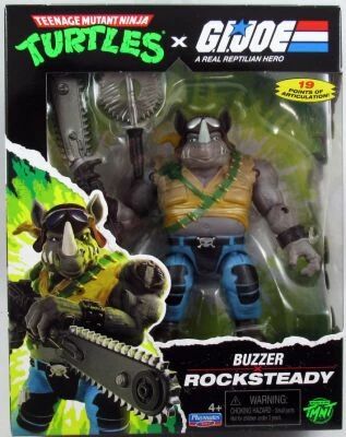TMNT Tortues Ninja X G.I.Joe - Playmates - Buzzer Rocksteady