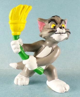 Tom & Jerry - Figurine Pvc Bully 1984 - Tom avec Balai