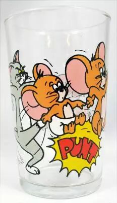 Tom & Jerry - Verre � Moutarde Amora 1967 - Coup de pied au derri�re