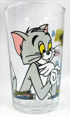 Tom & Jerry - Verre � Moutarde Amora 1967 - Le taille-crayon