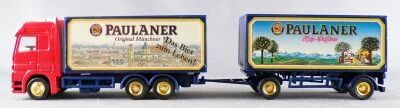 Top-Style Ho 1/87 Camion Mercedes Benz Actros Rouge & Remorque Brasserie Paulaner