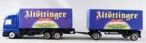 Top-Style Ho 1:87 Mercedes Benz Actros Blue Truck & Alt&ouml;ttinger Hell Brau Beer Road Trailer