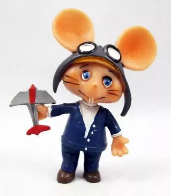 Topo Gigio - Figurine Pvc Disvenda - Topo Gigio Aviateur