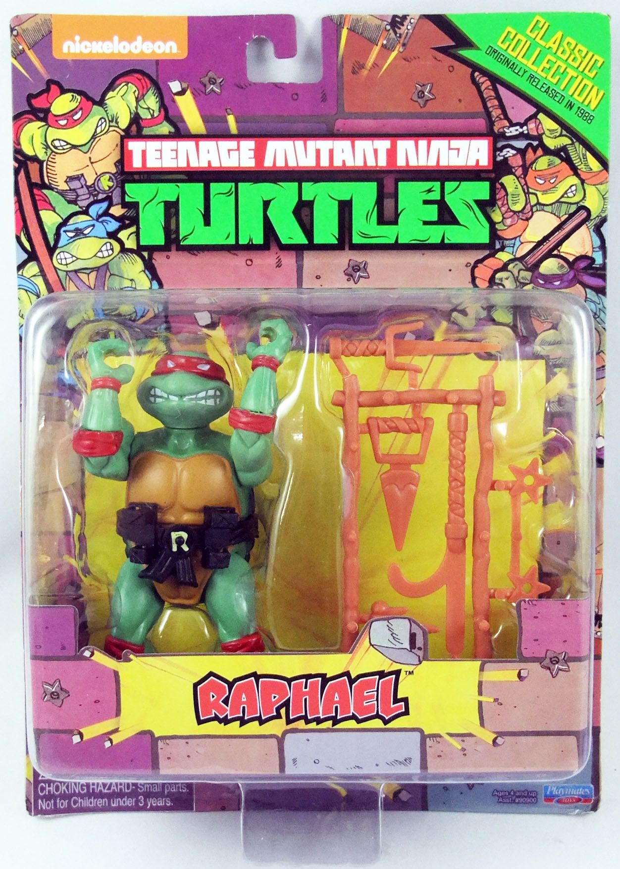 RETRAIT BOUTIQUE - Collection 4 Figurines Tortues Ninja Classic Turtle  Playmates Toys