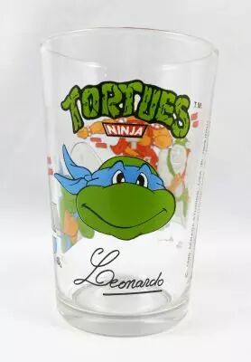 Tortues Ninja - Verre � moutarde Amora 1990 - Leonardo Signature Portrait