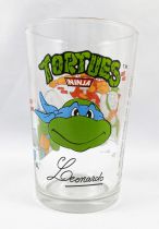 Tortues Ninja - Verre à moutarde Amora 1990 - Leonardo Signature Portrait