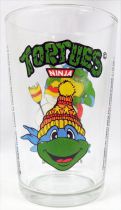 Tortues Ninja - Verre à moutarde Amora 1992 - Leonardo et le bonhomme de neige